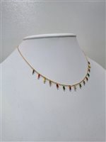 Collana Vidali Gioielli Donna in Oro giallo Smeraldo COOR-25-34 - COOR-25-34